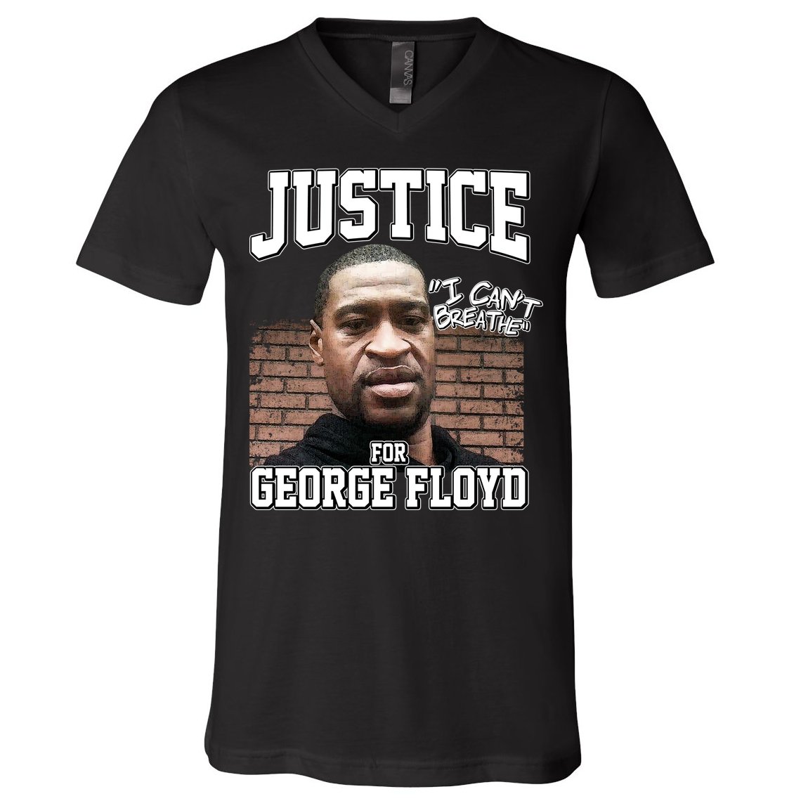 Justice For George Floyd BLM V-Neck T-Shirt