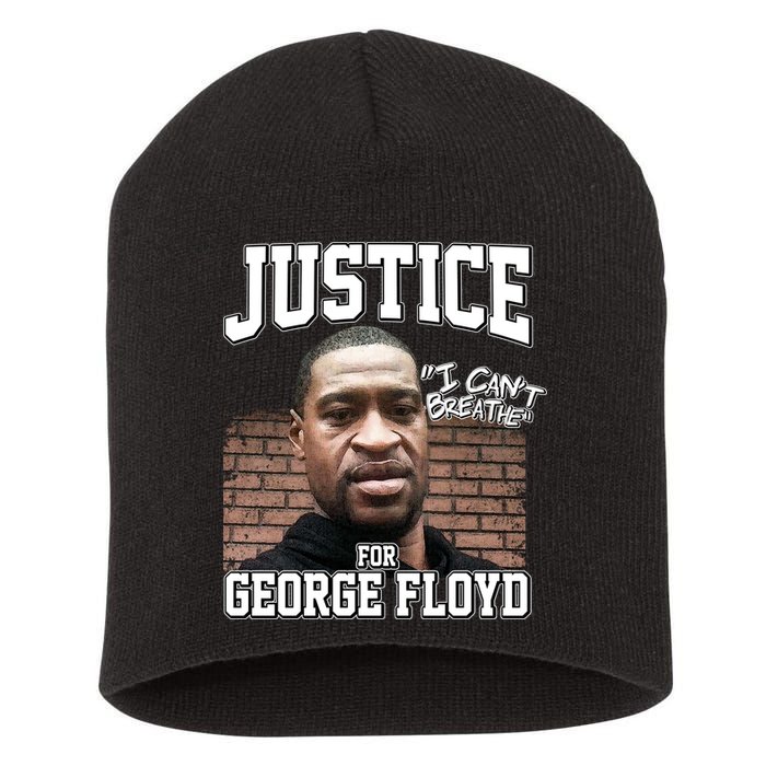 Justice For George Floyd BLM Short Acrylic Beanie