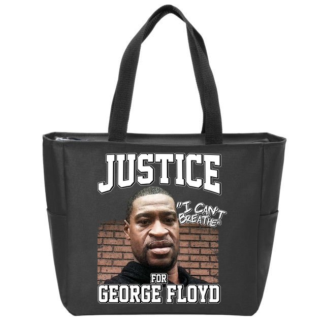 Justice For George Floyd BLM Zip Tote Bag