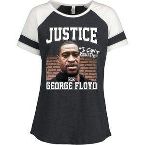 Justice For George Floyd BLM Enza Ladies Jersey Colorblock Tee