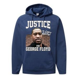 Justice For George Floyd BLM Performance Fleece Hoodie