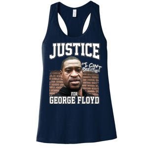 Justice For George Floyd BLM Women's Racerback Tank