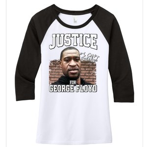 Justice For George Floyd BLM Women's Tri-Blend 3/4-Sleeve Raglan Shirt