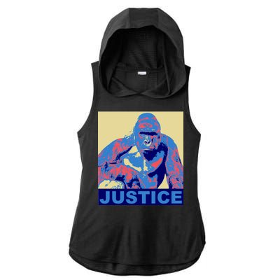 Justice For Harambe RIP Poster Ladies PosiCharge Tri-Blend Wicking Draft Hoodie Tank