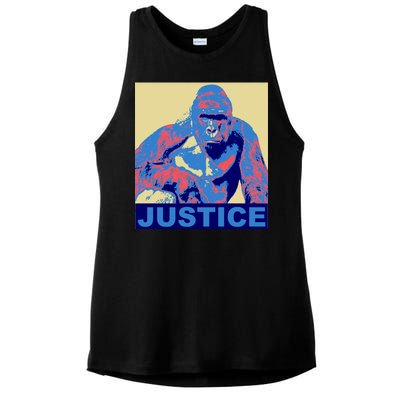 Justice For Harambe RIP Poster Ladies PosiCharge Tri-Blend Wicking Tank