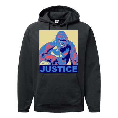 Justice For Harambe RIP Poster Performance Fleece Hoodie