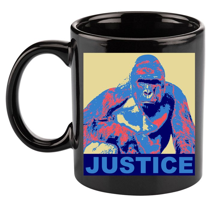 Justice For Harambe RIP Poster 11oz C Handle Ceramic Mug