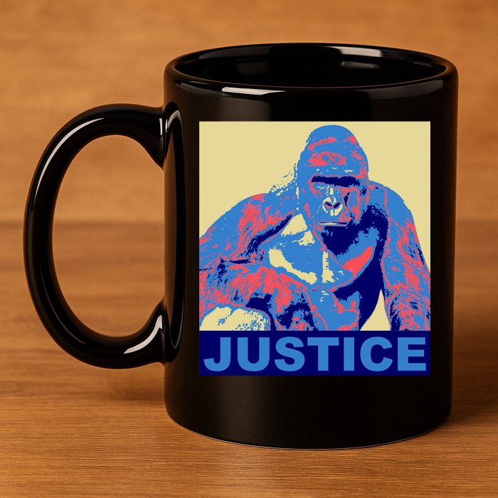 Justice For Harambe RIP Poster 11oz C Handle Ceramic Mug