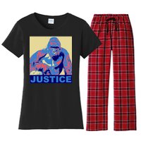 Justice For Harambe RIP Poster Women's Flannel Pajama Set