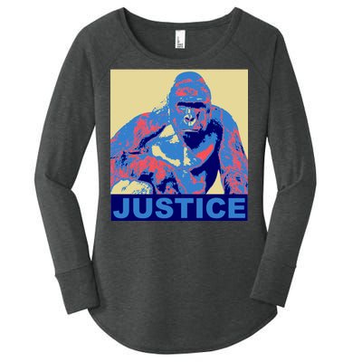 Justice For Harambe RIP Poster Women's Perfect Tri Tunic Long Sleeve Shirt