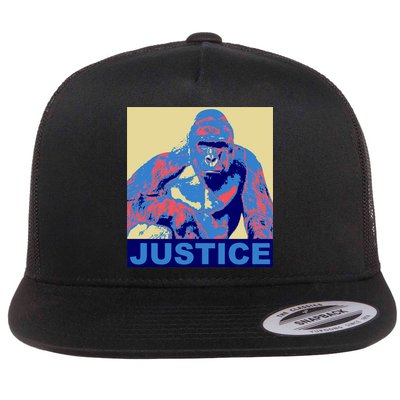 Justice For Harambe RIP Poster Flat Bill Trucker Hat