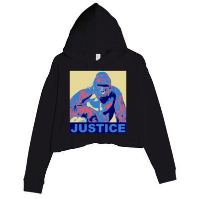 Justice For Harambe RIP Poster Crop Fleece Hoodie