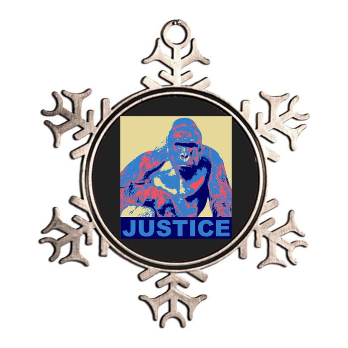 Justice For Harambe RIP Poster Metallic Star Ornament