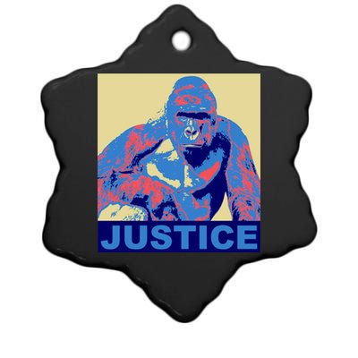 Justice For Harambe RIP Poster Ceramic Star Ornament