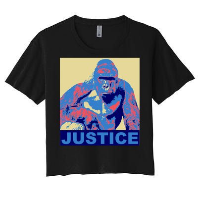 Justice For Harambe RIP Poster Women's Crop Top Tee