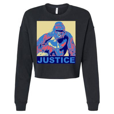 Justice For Harambe RIP Poster Cropped Pullover Crew