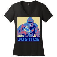 Justice For Harambe RIP Poster Women's V-Neck T-Shirt