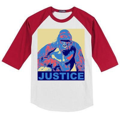 Justice For Harambe RIP Poster Kids Colorblock Raglan Jersey