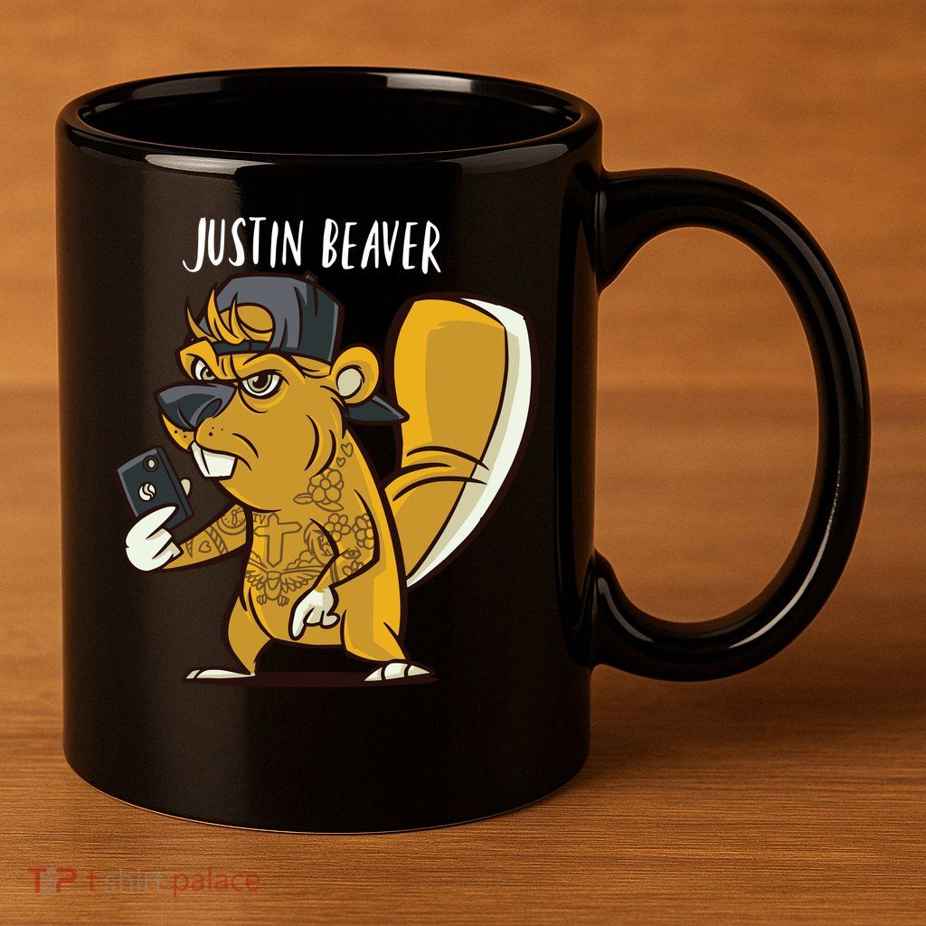 Justin Beaver 11oz C Handle Ceramic Mug
