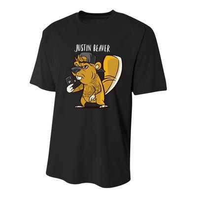 Justin Beaver Youth Performance Sprint T-Shirt