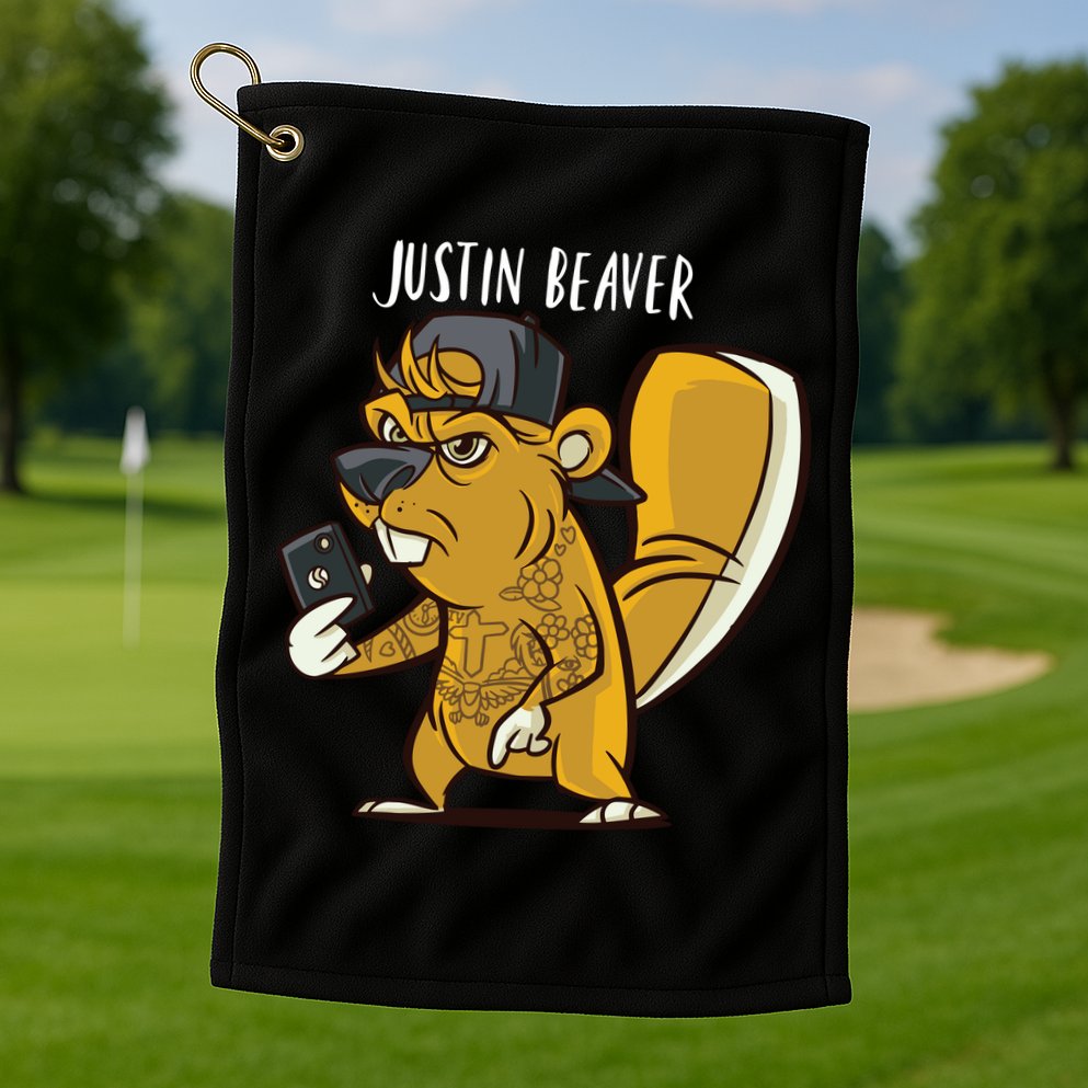 Justin Beaver Golf Towel