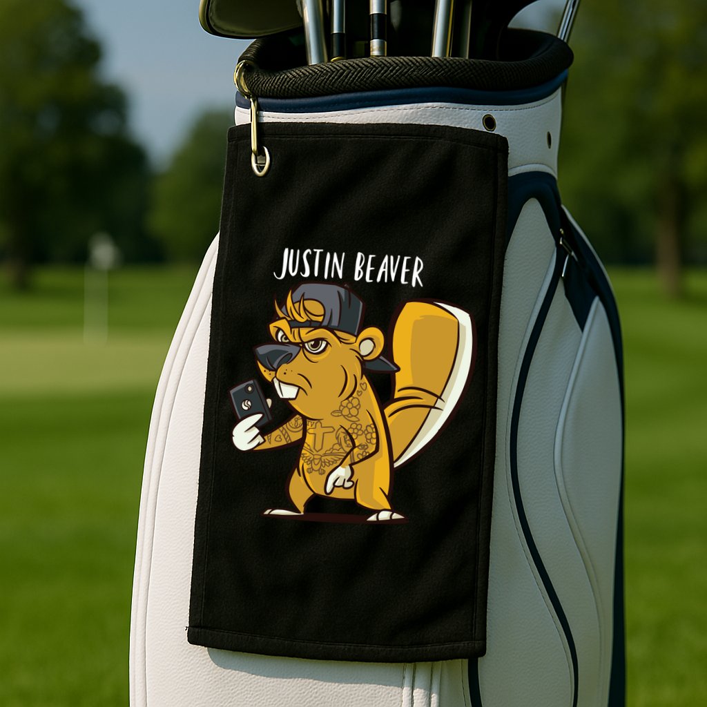 Justin Beaver Golf Towel