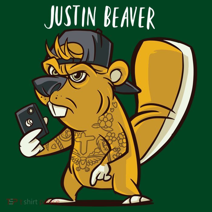 Justin Beaver Button