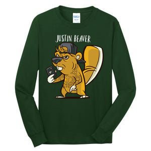 Justin Beaver Tall Long Sleeve T-Shirt