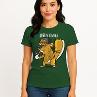 Justin Beaver Womens T-Shirt