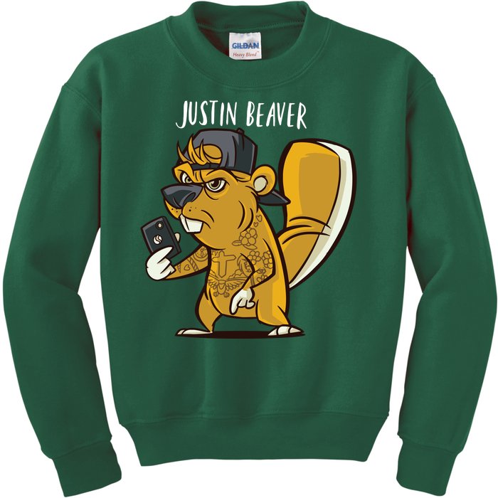 Justin Beaver Kids Sweatshirt