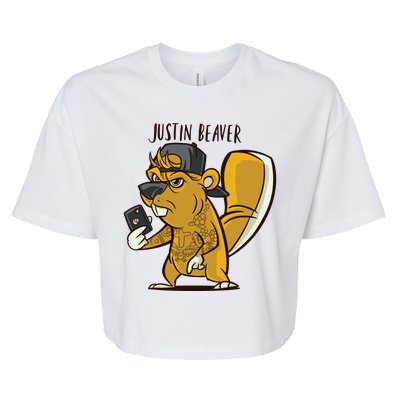 Justin Beaver Bella+Canvas Jersey Crop Tee