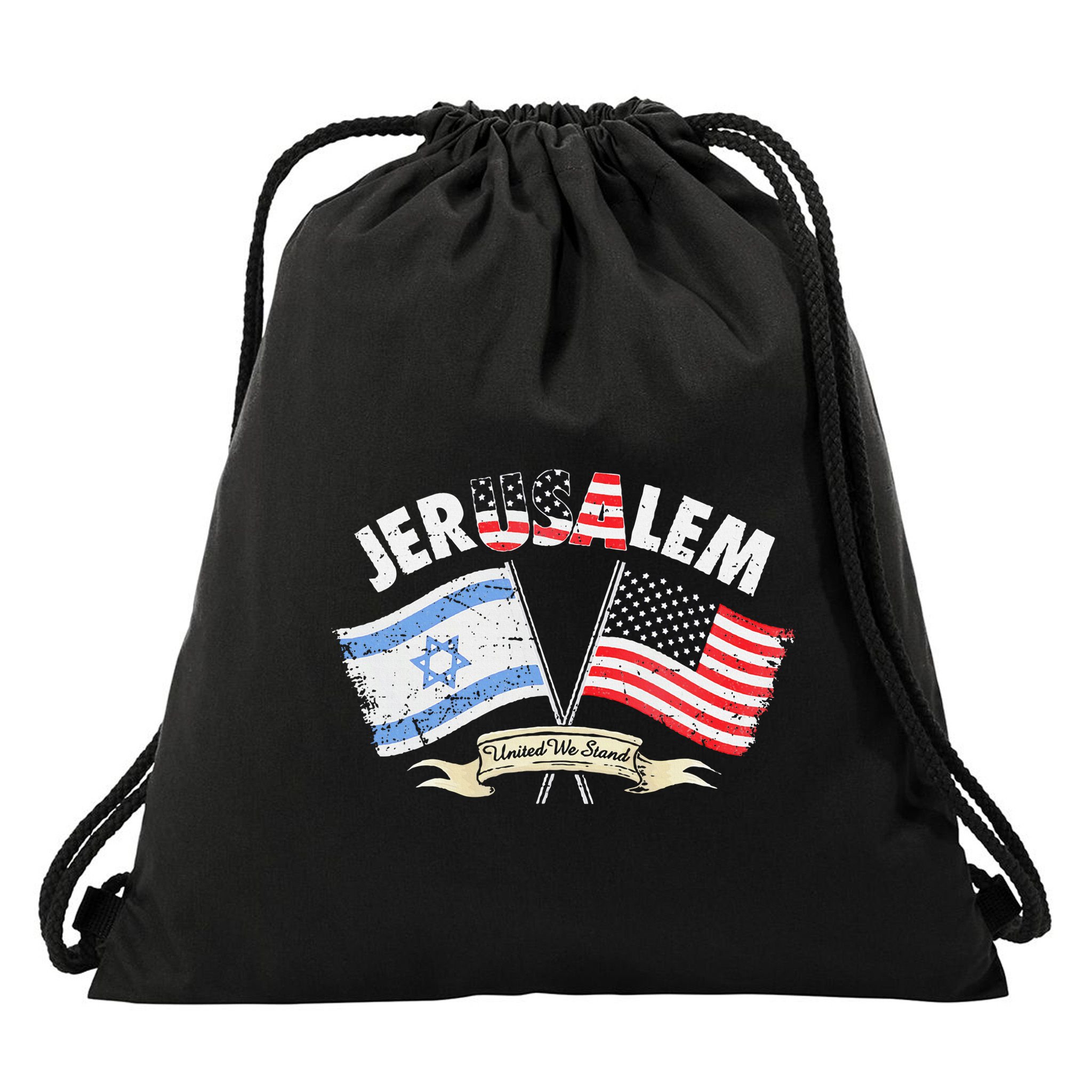 Jerusalem United We Stand Drawstring Bag