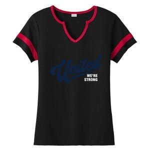 Jupmode United We’Re Strong Community Ladies Halftime Notch Neck Tee