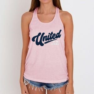 Jupmode United We’Re Strong Community Women's Knotted Racerback Tank