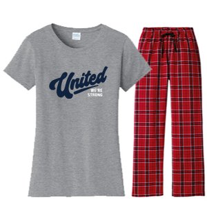 Jupmode United We’Re Strong Community Women's Flannel Pajama Set