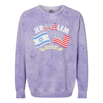 Jerusalem United We Stand Colorblast Crewneck Sweatshirt