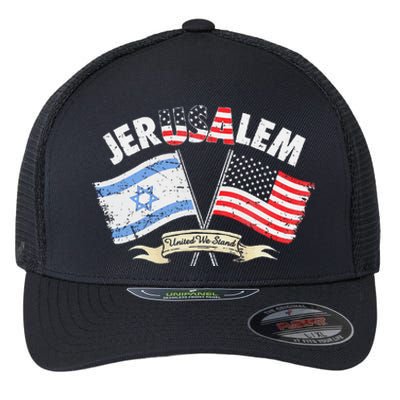 Jerusalem United We Stand Flexfit Unipanel Trucker Cap