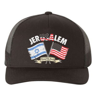 Jerusalem United We Stand Yupoong Adult 5-Panel Trucker Hat