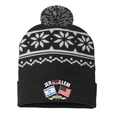 Jerusalem United We Stand USA-Made Snowflake Beanie