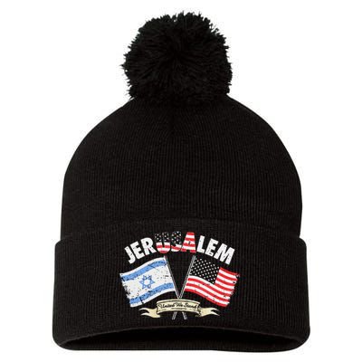 Jerusalem United We Stand Pom Pom 12in Knit Beanie