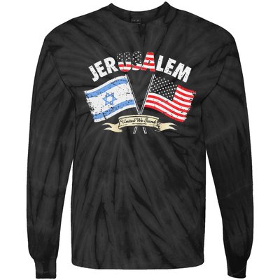 Jerusalem United We Stand Tie-Dye Long Sleeve Shirt