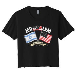 Jerusalem United We Stand Women's Crop Top Tee