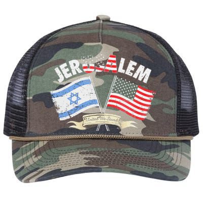 Jerusalem United We Stand Retro Rope Trucker Hat Cap