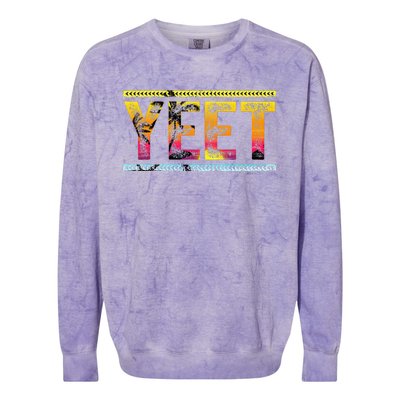 J.E.Y U.S.O Yeet Apparel Saying Colorblast Crewneck Sweatshirt