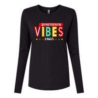 Juneteenth Vibes 1865 Black History Womens Cotton Relaxed Long Sleeve T-Shirt