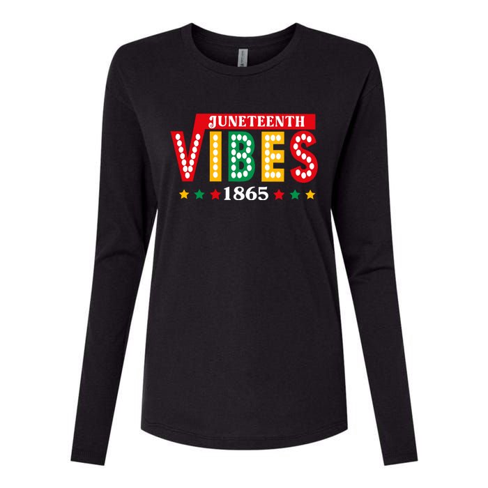 Juneteenth Vibes 1865 Black History Womens Cotton Relaxed Long Sleeve T-Shirt