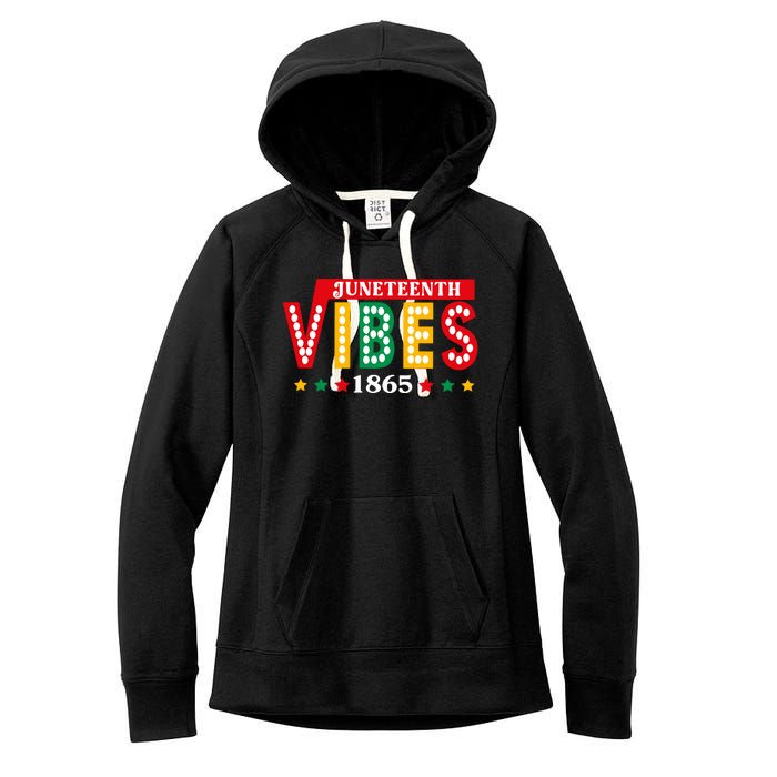 Juneteenth Vibes 1865 Black History Women's Fleece Hoodie