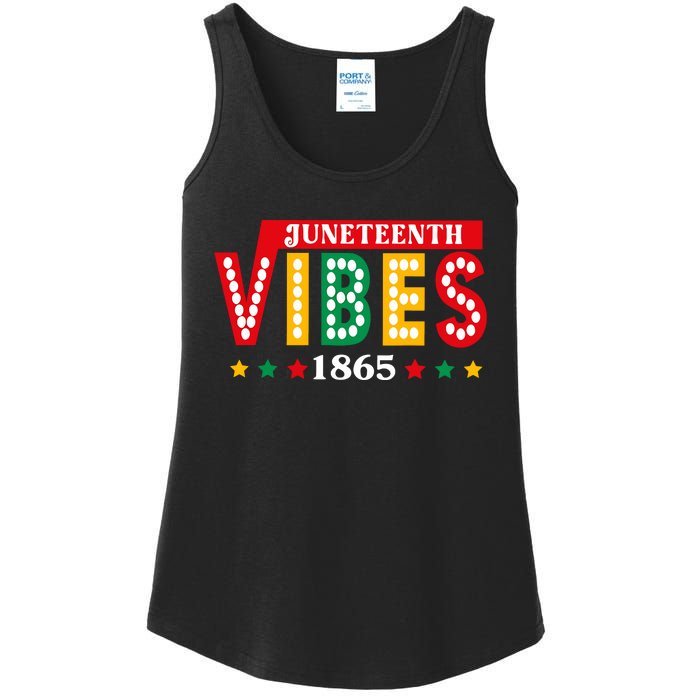 Juneteenth Vibes 1865 Black History Ladies Essential Tank