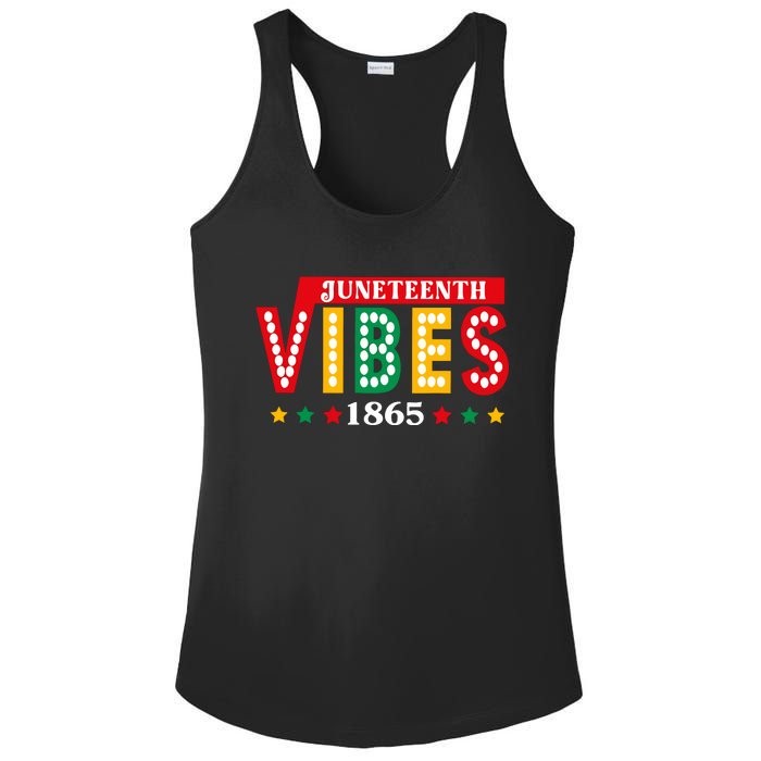 Juneteenth Vibes 1865 Black History Ladies PosiCharge Competitor Racerback Tank