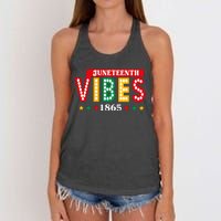 Juneteenth Vibes 1865 Black History Women's Knotted Racerback Tank